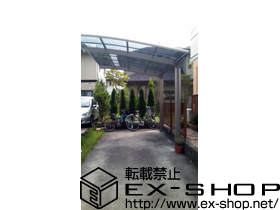 のカーポート カーブポートシグマIII 積雪〜20cm対応+着脱式サポート ロング柱23用 1本入り×2 施工例