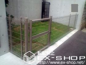 のフェンス・柵 ハイグリッドフェンスN8型 フリーポールタイプ 施工例