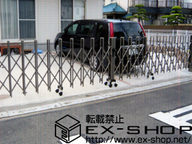 のカーゲート トリップゲート PB型 ノンレール 両開き 施工例