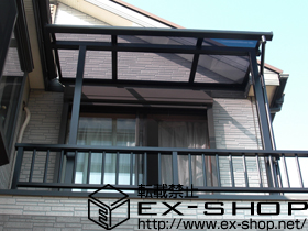 のバルコニー・ベランダ屋根 ライザーテラスII R型 屋根タイプ 単体 積雪〜20cm対応 施工例
