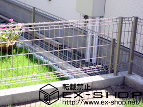 のフェンス・柵 ハイグリッドフェンスN8型 フリーポールタイプ 施工例