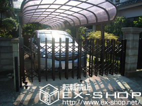 のカーゲート アルシャインII HW型Aタイプ ノンレール 片開き 施工例