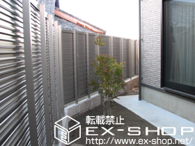 のフェンス・柵 ハイスクリーンフェンスA型 フリーポールタイプ 施工例