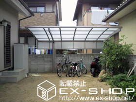 のカーポート カーブポートシグマIII 積雪〜20cm対応＋サイドパネル 奥行50用 1段 H500 施工例