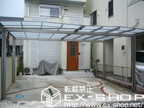 のカーポート エックスルーフ ワイド 積雪〜20cm対応 施工例