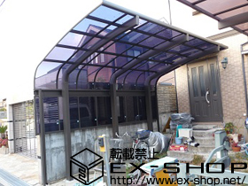 のカーポート テールポートシグマIII 積雪〜50cm対応+サイドスクリーン 1段　H1000+収納式物干し 施工例