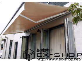 のオーニング・日よけ 彩鳥L型 フリルタイプ 手動式 施工例