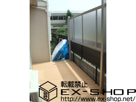 のウッドデッキ リウッドデッキII 単体+デッキフェンス 施工例