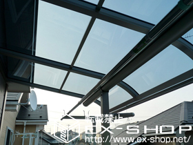 のバルコニー・ベランダ屋根 プレシオステラス R型 屋根タイプ 単体 積雪〜20cm対応 施工例