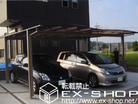 のカーポート エックスルーフ ワイド 積雪〜20cm対応 施工例