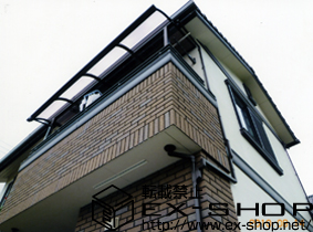 のバルコニー・ベランダ屋根 ライザーテラスII R型 屋根タイプ 単体 積雪〜20cm対応 施工例