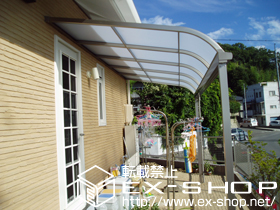 のテラス屋根 ライザーテラスII R型 単体 テラスタイプ 積雪〜20cm対応 施工例