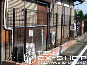 のフェンス・柵 ハイグリッドフェンスN8型 フリーポールタイプ 施工例