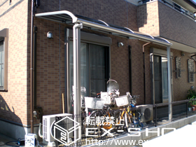 のテラス屋根 プレシオステラス R型 テラスタイプ 単体 積雪〜20cm対応 施工例