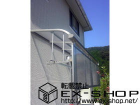 のテラス屋根 ヴェクターテラス R型 テラスタイプ 単体 積雪〜20cm対応＋前面パネル 1段（H1,000） 柱標準タイプ用 施工例