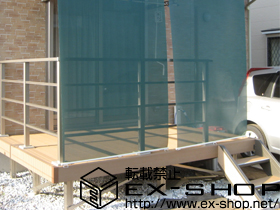 のウッドデッキ リコステージ? 単体+ステップ+デッキフェンス 施工例