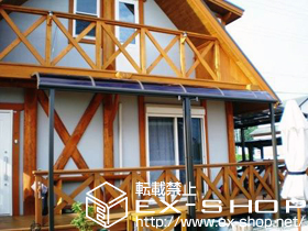 のテラス屋根 ライザーテラス? R型 テラスタイプ 連棟 積雪〜50cm対応 施工例