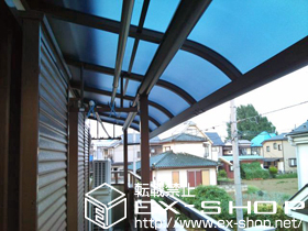 のバルコニー・ベランダ屋根 プレシオステラス R型 屋根タイプ 連棟　積雪〜20ｃｍ対応 施工例