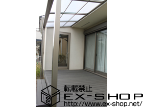 のテラス屋根 ライザーテラスII F型 単体 テラスタイプ 積雪〜20cm対応 施工例