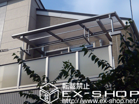 のバルコニー・ベランダ屋根 ヴェクターF型 ルーフタイプ 単体 積雪〜20cm対応 施工例