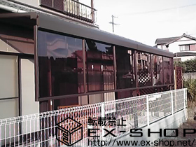 のテラス屋根 ライザーテラス?F型 テラスタイプ 連棟 積雪〜20cm対応 施工例