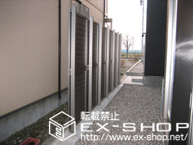 のフェンス・柵 ハイスクリーンフェンスA型 2段施工[フリーポール] 施工例