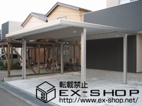 のカーポート ジーポートneo Aタイプ 2台用　積雪〜100cm対応 施工例