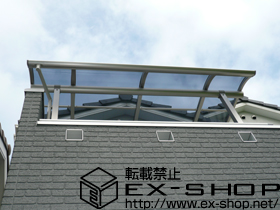 のバルコニー・ベランダ屋根 プレシオステラス R型 屋根タイプ 単体 積雪〜20cm対応 施工例