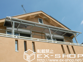 のバルコニー・ベランダ屋根 ライザーテラスII R型 屋根タイプ 連棟 積雪〜20cm対応 施工例