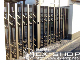 のカーゲート アルシャインII HW型 Aタイプ ノンレール 片開き親子仕様 施工例