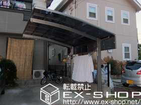 のカーポート カーブポートシグマ? 積雪〜20cm対応+サイドパネル　1段 H500+収納式物干し　標準2本入り 施工例