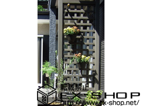 のフェンス・柵 リウッド ハイパーティション1型 井桁格子 施工例