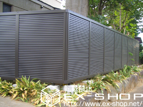 のフェンス・柵 ハイスクリーンフェンスA型 フリーポールタイプ 施工例