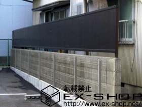 のフェンス・柵 エクスラインフェンス8型[自由柱] 施工例