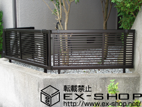 のフェンス・柵 エクスラインフェンス1型 自由柱使用 施工例