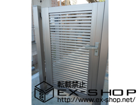 の門扉 シャレオR1型門扉 片開き 柱使用タイプ 施工例