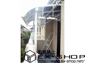 のバルコニー・ベランダ屋根 ライザーテラスII R型 屋根タイプ 単体 積雪〜20cm対応+吊り下げ物干し 標準 標準タイプ 2本入り 施工例