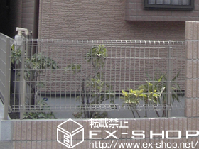 のフェンス・柵 イーネットフェンス1F型 自由柱 施工例