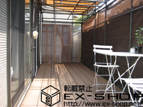 のウッドデッキ リコステージII 連棟 施工例