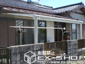 のテラス屋根 ライザーテラスIII F型　テラスタイプ 単体 積雪〜20cm対応 施工例