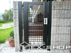 の門扉 シャレオR7型 片開き 柱使用 施工例