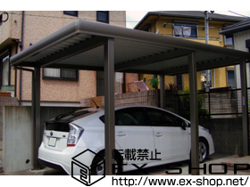 のカーポート テリオスポートII  3000 6本柱仕様　積雪〜100ｃｍ対応 施工例