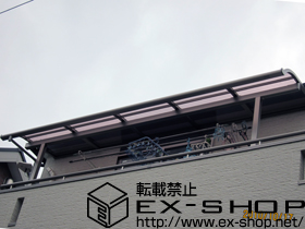 のバルコニー・ベランダ屋根 ライザーテラスII   R型 屋根タイプ 単体 積雪〜20cm対応 施工例