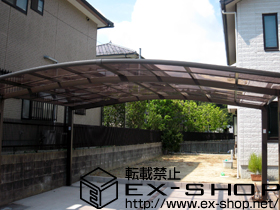 のカーポート カーブポートシグマIII ワイド 積雪〜20cm対応＋屋根材ホルダー 施工例