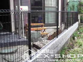 のフェンス・柵 イーネットフェンス1F型 自由柱 施工例