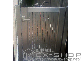 の門扉 エクスライン門扉6型 片開き 門柱使用タイプ 施工例