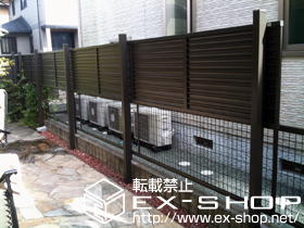 のフェンス・柵 プリレオR9型フェンス 多段柱仕様[フリーポール] 施工例