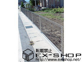 のフェンス・柵 イーネットフェンス1F型 自由柱タイプ 施工例