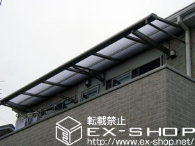 のバルコニー・ベランダ屋根 ライザーテラスII F型 連棟 ルーフタイプ 積雪〜20cm対応 施工例