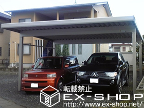 のカーポート ジーポートneo Aタイプ 2台用　積雪〜100ｃｍ対応 施工例